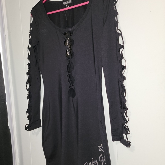 NWT Dolls Kill Sexxy Baby Girl, Cut Up Mini Dress - Picture 11 of 16